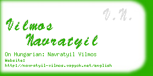 vilmos navratyil business card